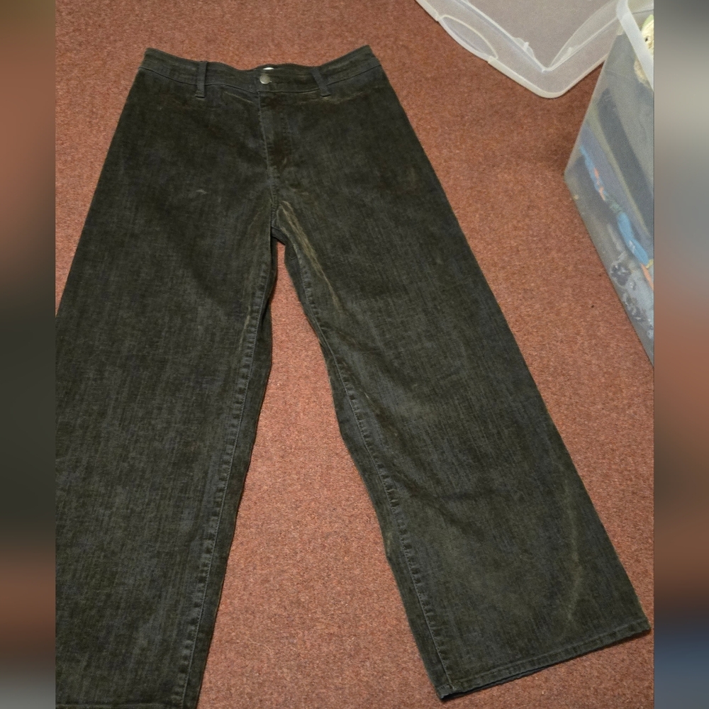 Universal Threads Sailor High Waisted Wide Leg Pant Gold Sheen Dark Gray 12R